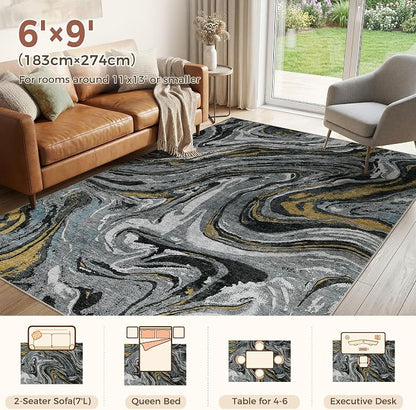 DMOYEST 6x9 Area Rug for Living Room - Image 3