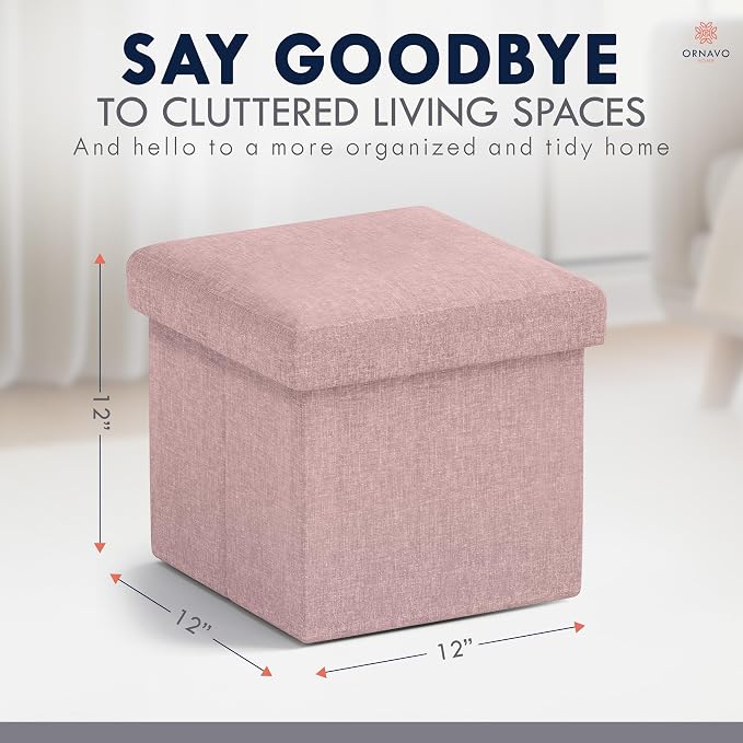 Ornavo Home Small Storage Ottoman, - Image 2