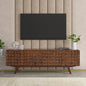 NTC Sapa Mid-Century Modern Solid Wood TV Stand 4-Door Media Console by NTC