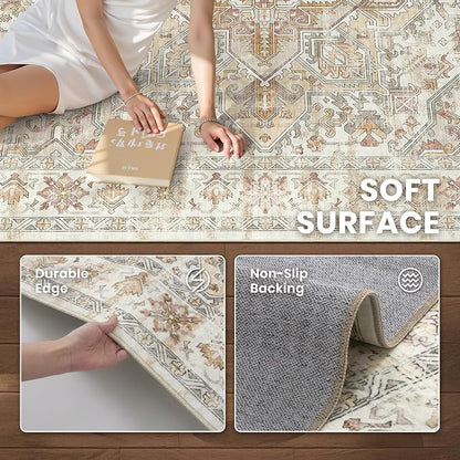 9x12 Area Rugs for Living Room, Large Washable Rug, Dining Room, Low Pile - Image 6