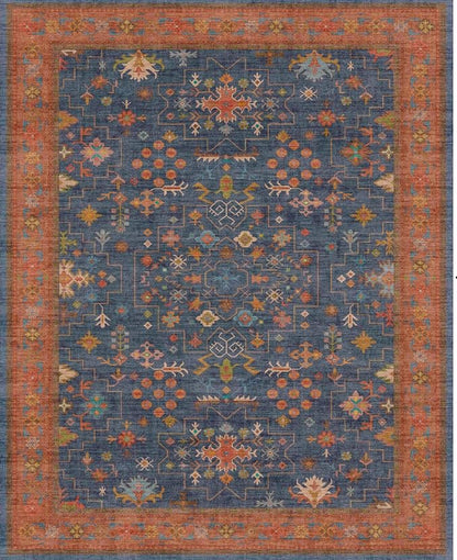 Navy Blue Washable 10 ft Long Runner - Image 8
