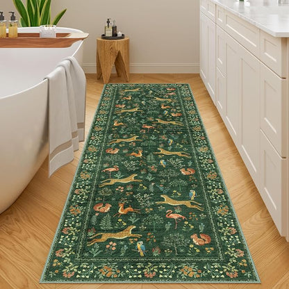 DUKINO 2x6 Runner Rug, Washable Animal Kitchen Rugs Non Slip, Low Pile - Image 8
