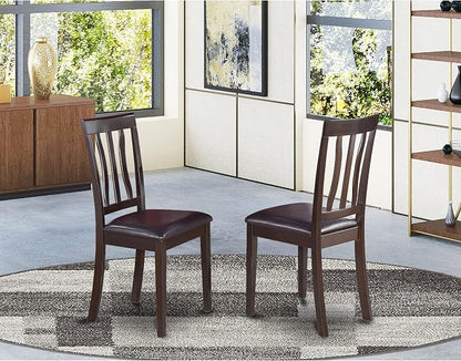 East West Furniture ANC-CAP-W Antique Dining Room Chairs - Image 5