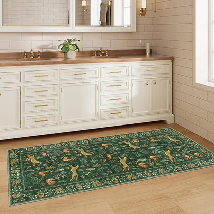 DUKINO 2x5 Rug for Hallway, Washable Animal Runner Rug Non Slip, Stain Resistant - Image 4