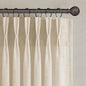 Topfinel 102 Inch Curtains 2 Panels Set, Two Packs Pinch Pleat Back Tab Linen by Topfinel