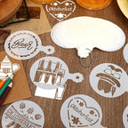 JULBEAR 36 Pieces Reusable Oktoberfest Cookie Cake Stencils Bavarian Style Templates Mold Tools for Oktoberfest Party Cookies Baking Painting Coffee Decoration