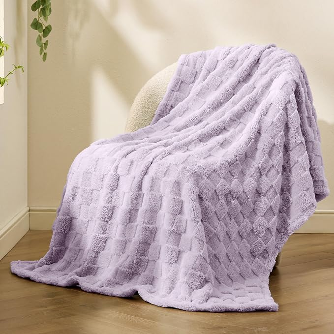 Bedsure GentleSoft Lavender Fog Throw Blanket - Image 6