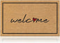 Coir Welcome Mat, 17 x 29 in | 100% Natural Coir, Anti-Shedding, Durable PVC by AmaruDoorMats