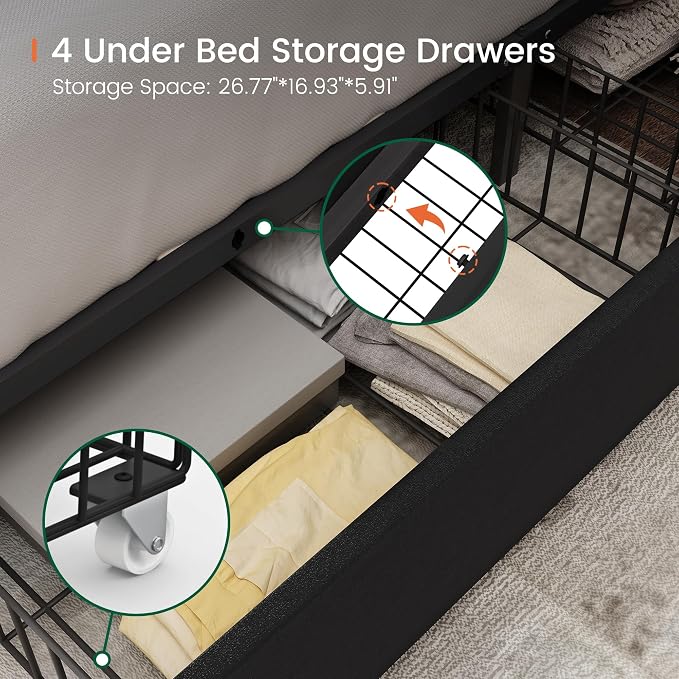 LARMACE King Size Bed Frame - Image 5