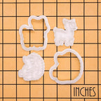 BAKERLOGY Forest Friends - Mini 2" Cookie Cutter & Stamp Set - Fawn & Hedgehog Design for Easter & Woodland Spring Cookies, Cupcakes & Fondant Decorations