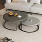 2-Piece Round Nesting Coffee Tables – Walnut Wood Top by Gaoyangjiaju