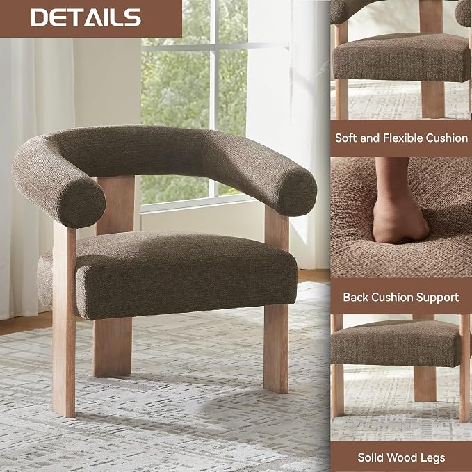 VKNOW Accent Chair Living Room Chair, Modern Upholstered Arm Chair - Image 5