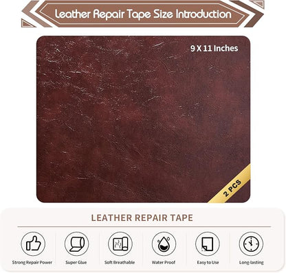 KING MOUNTAIN Leather Repair Patch, 2 Packs 9 x 11 Inches self Adhesive Leather - Image 4
