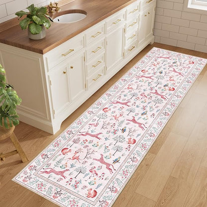 DUKINO 2x6 Runner Rug, Washable Animal Kitchen Rugs Non Slip, Low Pile - Image 3