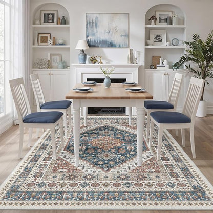 6x9 Area Rugs for Living Room, Large Washable Rug, Dining Room, Low Pile - Image 8