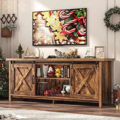 Farmhouse TV Stand for 65 Inch TV - Image 3
