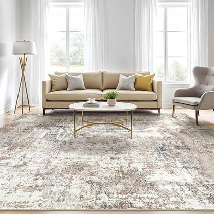 Area Rug Living Room Rugs: 5x7 Washable Large Abstract Modern Soft Stain - Image 5