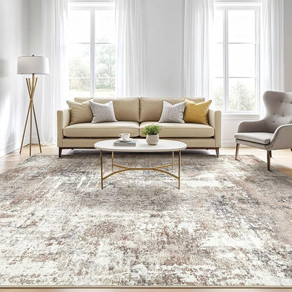 LOONGRUG 7x10 Area Rug Washable Large Neutral Modern Living Room Rugs | - Image 5