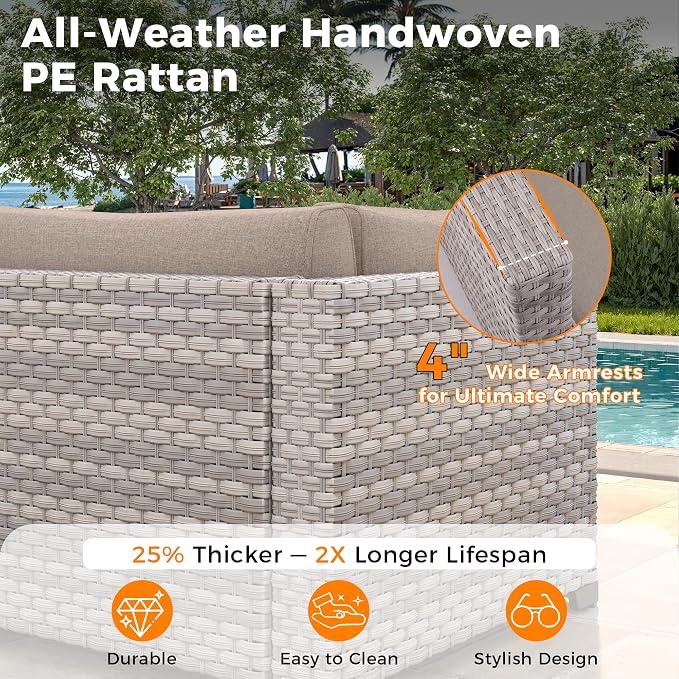 10-Seat Modern Patio Furniture Set - Image 4