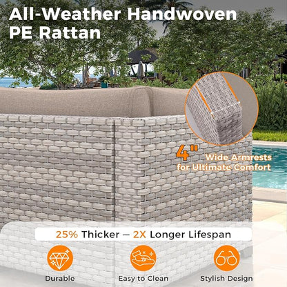 10-Seat Modern Patio Furniture Set - Image 4