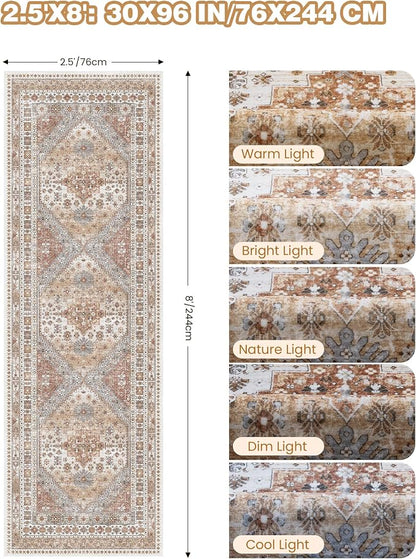 Kitchen Runner Rug Non Slip Washable Rugs 2.5x8, Carpet Runner - Image 2