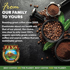 Low Acid Organic Coffee – Whole Bean, Mold-Free & Stomach Friendly by Java Planet, Black Magic Blend Coffee, Medium Dark Roast, Smooth Full Flavored, 1LB Bag