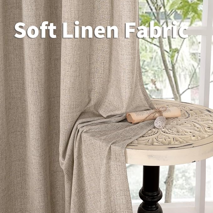 YoungsTex Extra Long Linen Curtains 108 Inch Length - Image 6