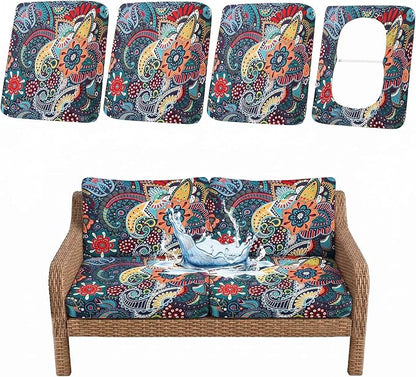 Waterproof Outdoor Cushion Covers, Stretch Patio Slipcovers | UV Resistant by hyha