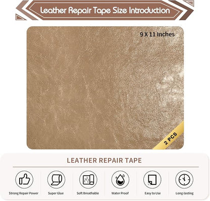 KING MOUNTAIN Leather Repair Patch, 2 Packs 9 x 11 Inches self Adhesive Leather - Image 4