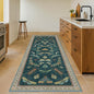 Teal Boho Runner Rug 2x8, Washable Non Skid Kitchen Sink Carpet by HazoHaus