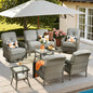 ovios 7-Piece Patio Furniture Set, Outdoor Wicker Sofa by OVIOS