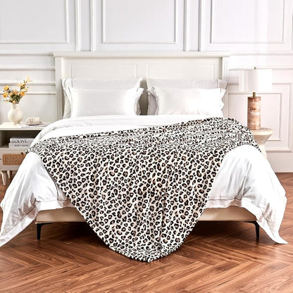 Edenleaf Leopard Print Blanket Fleece Throw - Image 5