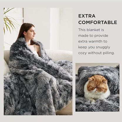 Bedsure GentleSoft Fluffy Fuzzy Faux Fur Throw Blanket - Image 3