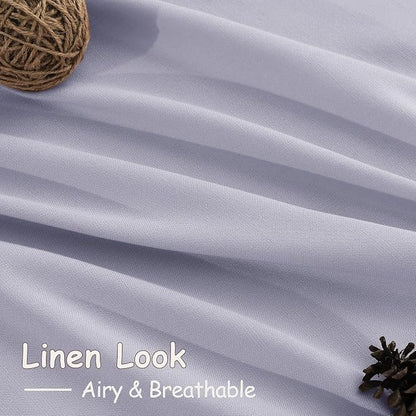 Lavender Purple Linen Curtains 102 Inches Long - Image 4