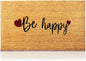 Coir Welcome Mat, Be Happy, 17 x 29 in | 100% Natural Coir, Anti-Shedding by AmaruDoorMats
