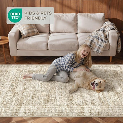 4x8 Rug Non Slip, Washable Hallway Runner Rug, Nursery Room, Soft Runner Rug - Image 9