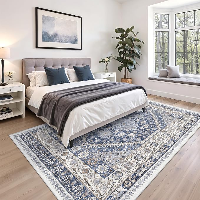 7x9 Area Rugs for Living Room, Large Washable Rug, Dining Room, Low Pile - Image 9
