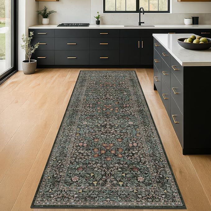 8ft Long Runners for Hallways Non Slip, Entryway Indoor, Washable Rubber - Image 3