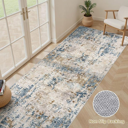 LOONGRUG Runner Rug 3x10 Washable Non-Slip Kitchen Neutral Modern Rug | - Image 3