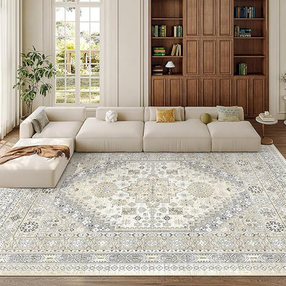 10x12 Area Rugs for Living Room, Large Washable Rug, Dining Room, Low Pile - Image 4