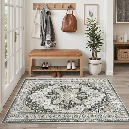 Madane Area Rug 4x6 Washable Rugs Vintage - Image 3