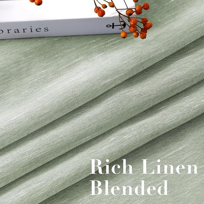 H.VERSAILTEX Linen Curtains 90 inches Long Linen Curtains/Natural Linen Blended - Image 4