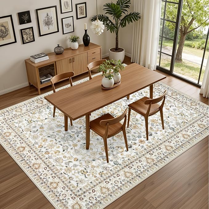 6x9 Area Rugs Living Room: Washable Vintage Rug - Image 5