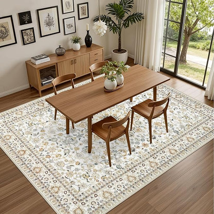 5x7 Area Rugs Living Room: Washable Vintage Rug - Image 5