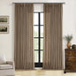 Dutch Cocoa 94 Inch Pinch Pleated Light Filtering Linen Curtains 2 Panels | by Twodrapes