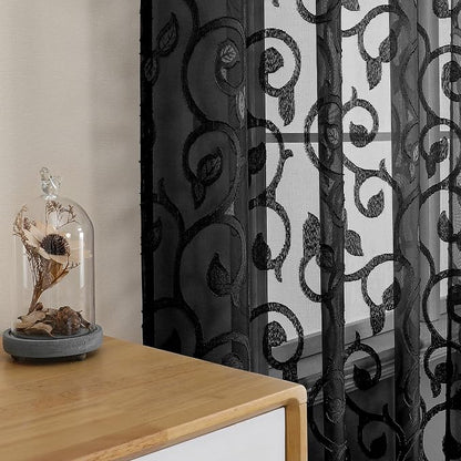 Furman Black Sheer Curtains - Image 3