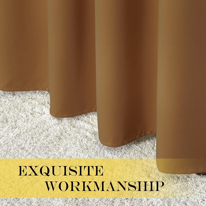 NICETOWN Gold Brown Sliding Glass Door Curtain - Image 7