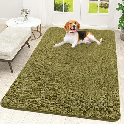 OLANLY Dog Door Mat for Muddy Paws 59x35, Super Absorbent Chenille Mud Mat | by OLANLY