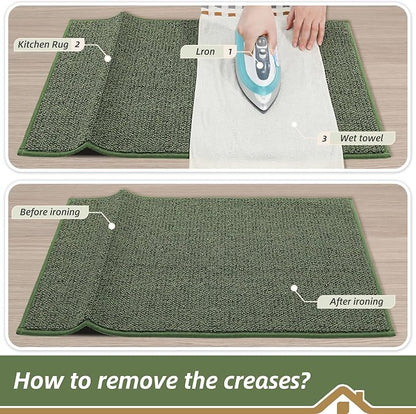 BEQHAUSE Kitchen Rugs and Mats 2PCS Non-Slip, Machine Washable Rugs - Image 9