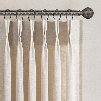 Pinch Pleated 92 Inch Curtains 2 Panels by Topfinel